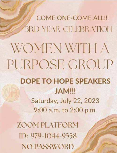 Dope to Hope Speaker Jam - Women With A Purpose 3 Year Anniversary